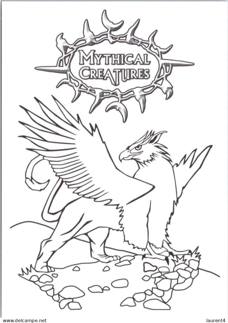 5-4-2024 (1 Z 10) Australia - Special Released B/w Postcard For Kids To Color - Mythical Creature - Sydney