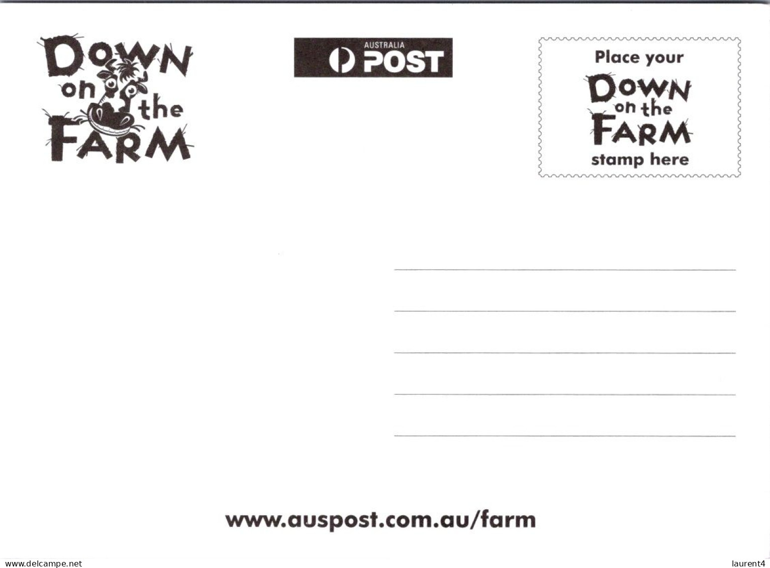 5-4-2024 (1 Z 10) Australia - 2 Special Released B/w Postcard For Kids To Color - Mythical Creature + Farm Cow - Sydney