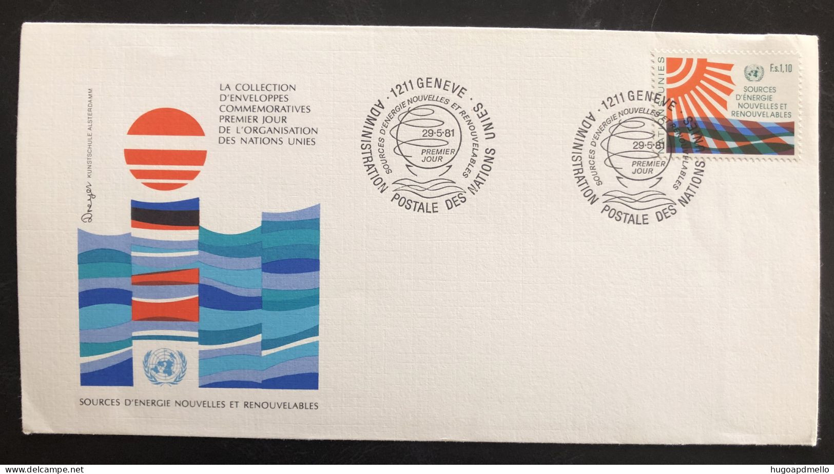 UNITED NATIONS, Uncirculated FDC « ENERGY », « SOURCES D'ENERGIE NOUVELLES ET RENOUVELABLES », 1981 - ONU