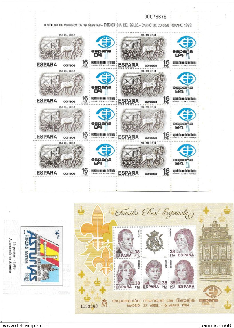 Lote de 590 sellos (1980/1989)