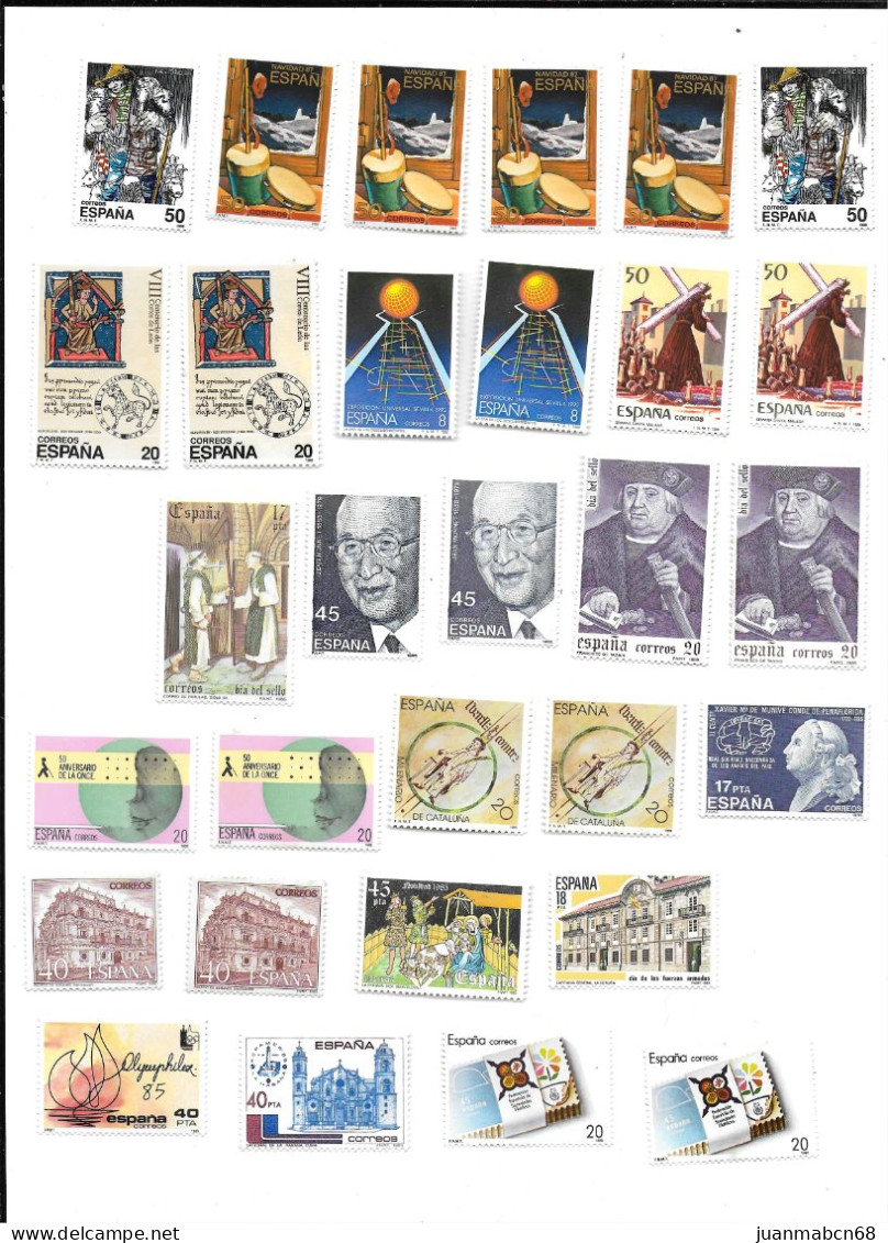 Lote de 590 sellos (1980/1989)