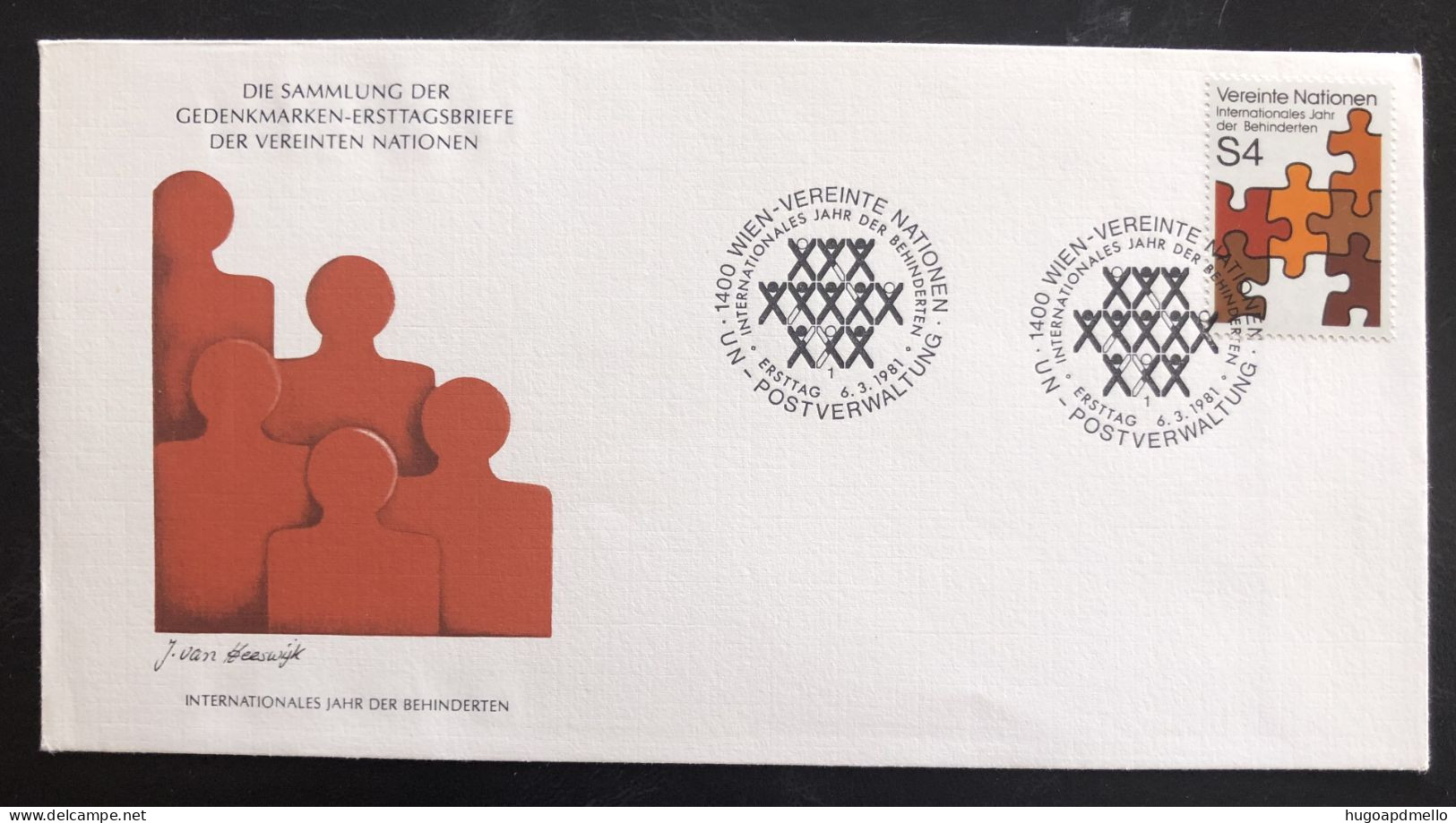 UNITED NATIONS, Uncirculated FDC « INTERNATIONALES JAHR DER BEHINDERTEN », 1981 - UNO