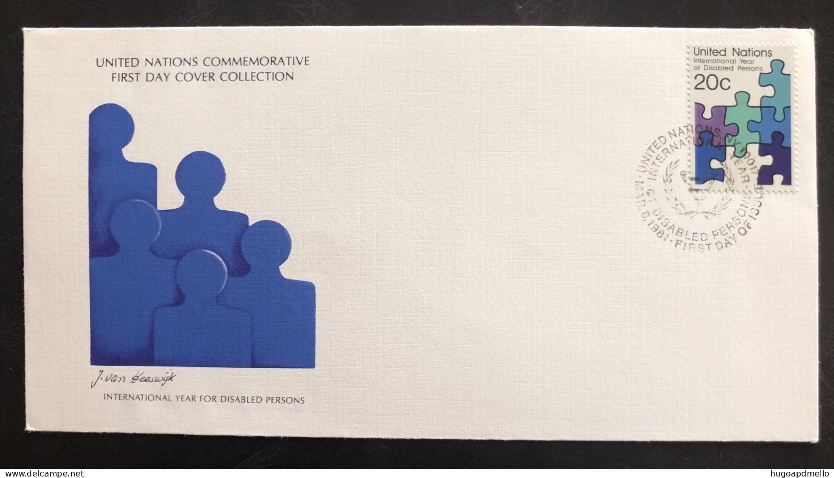 UNITED NATIONS, Uncirculated FDC « INTERNATIONAL YEAR FOR DISABLED PERSONS », 1981 - UNO