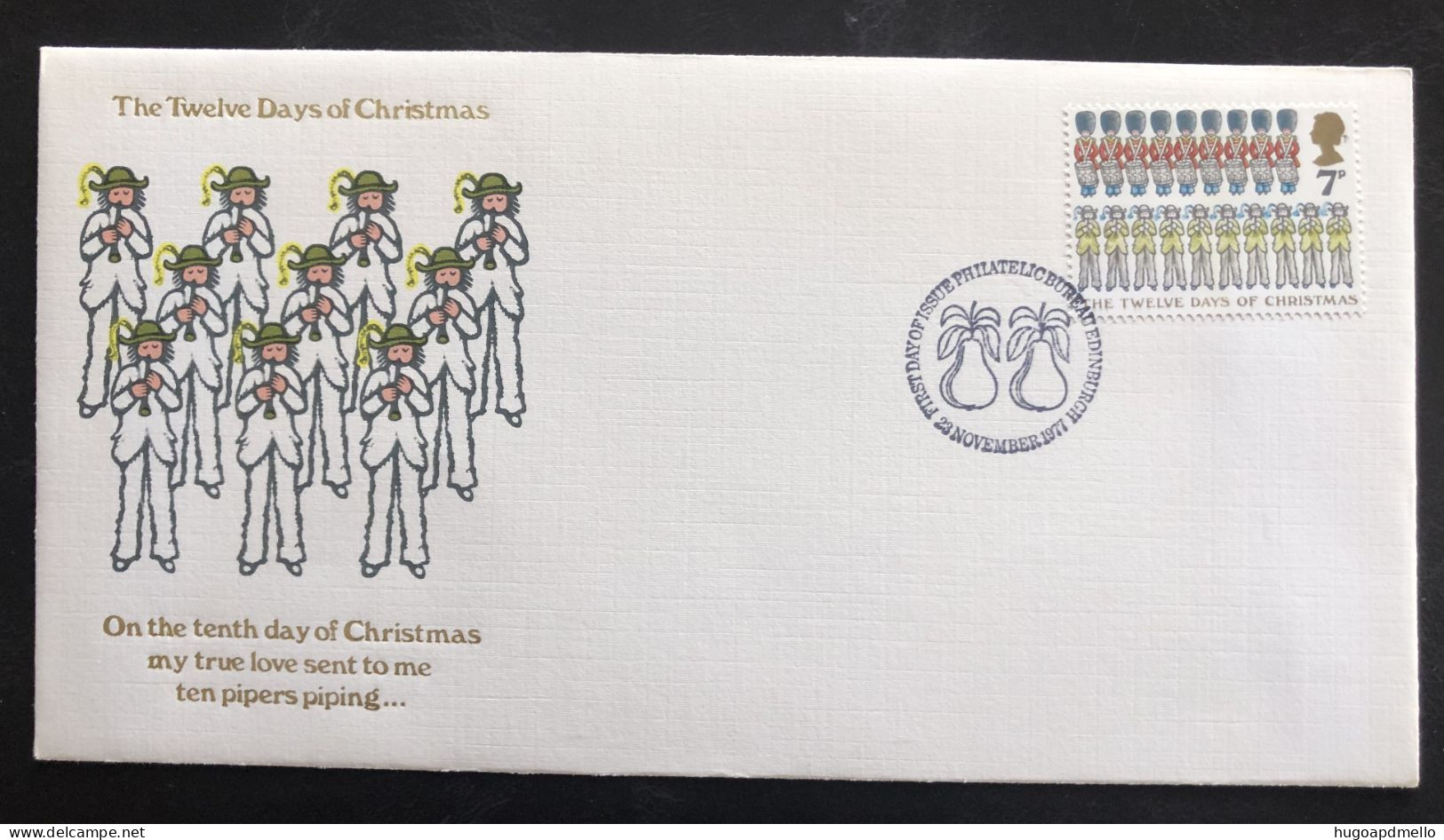 GREAT BRITAIN, Uncirculated FDC « THE TWELVE DAYS OF CHRISTMAS », 1977 - Lettres & Documents