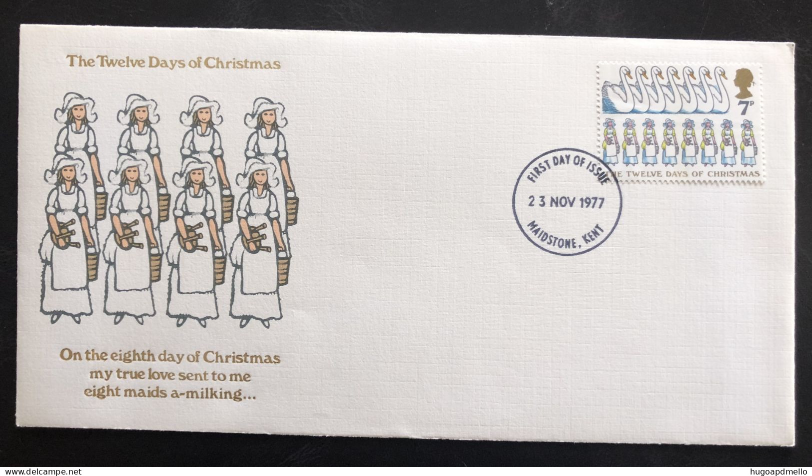 GREAT BRITAIN, Uncirculated FDC « THE TWELVE DAYS OF CHRISTMAS », 1977 - Cartas & Documentos