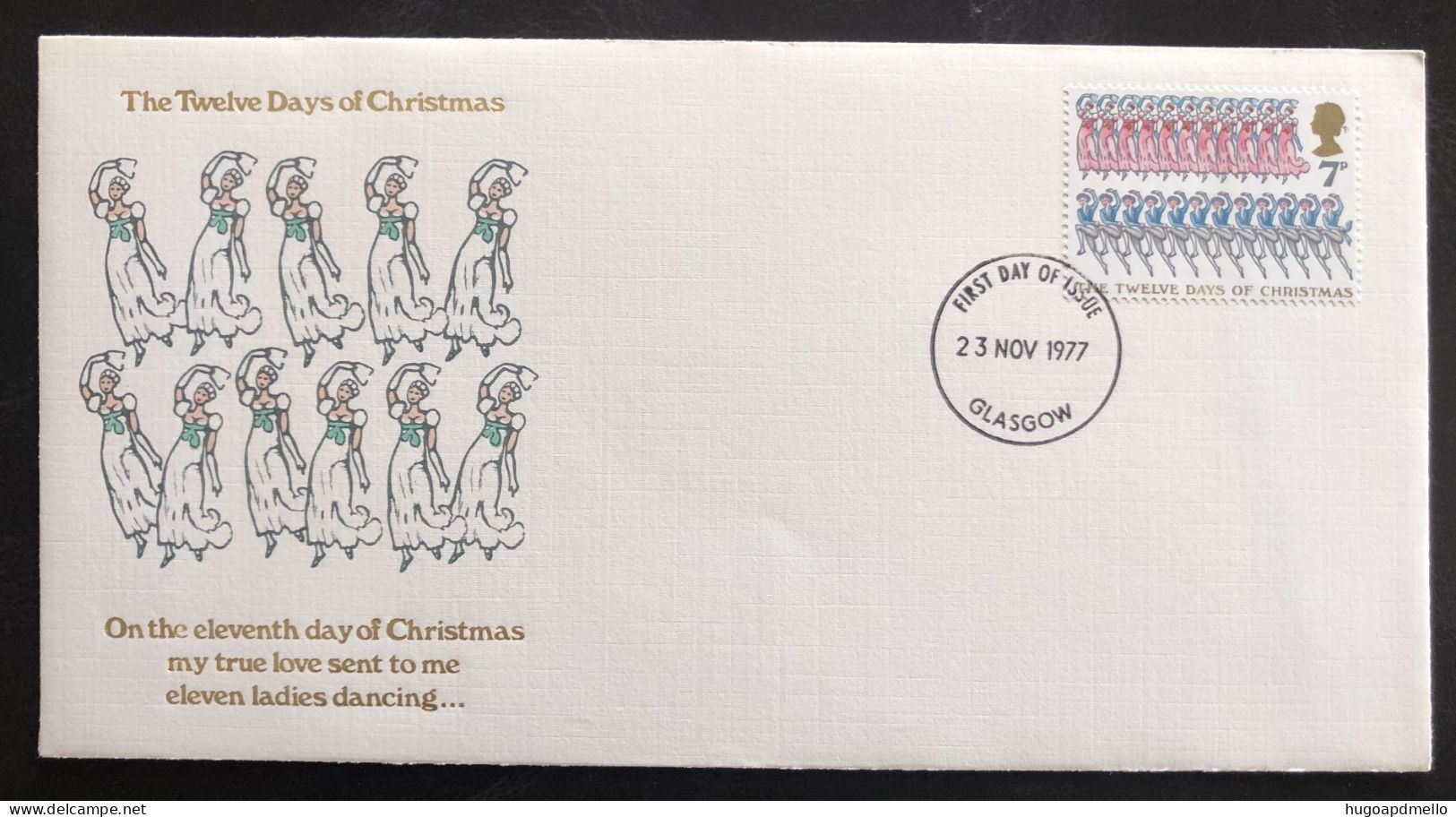 GREAT BRITAIN, Uncirculated FDC « THE TWELVE DAYS OF CHRISTMAS », 1977 - Covers & Documents