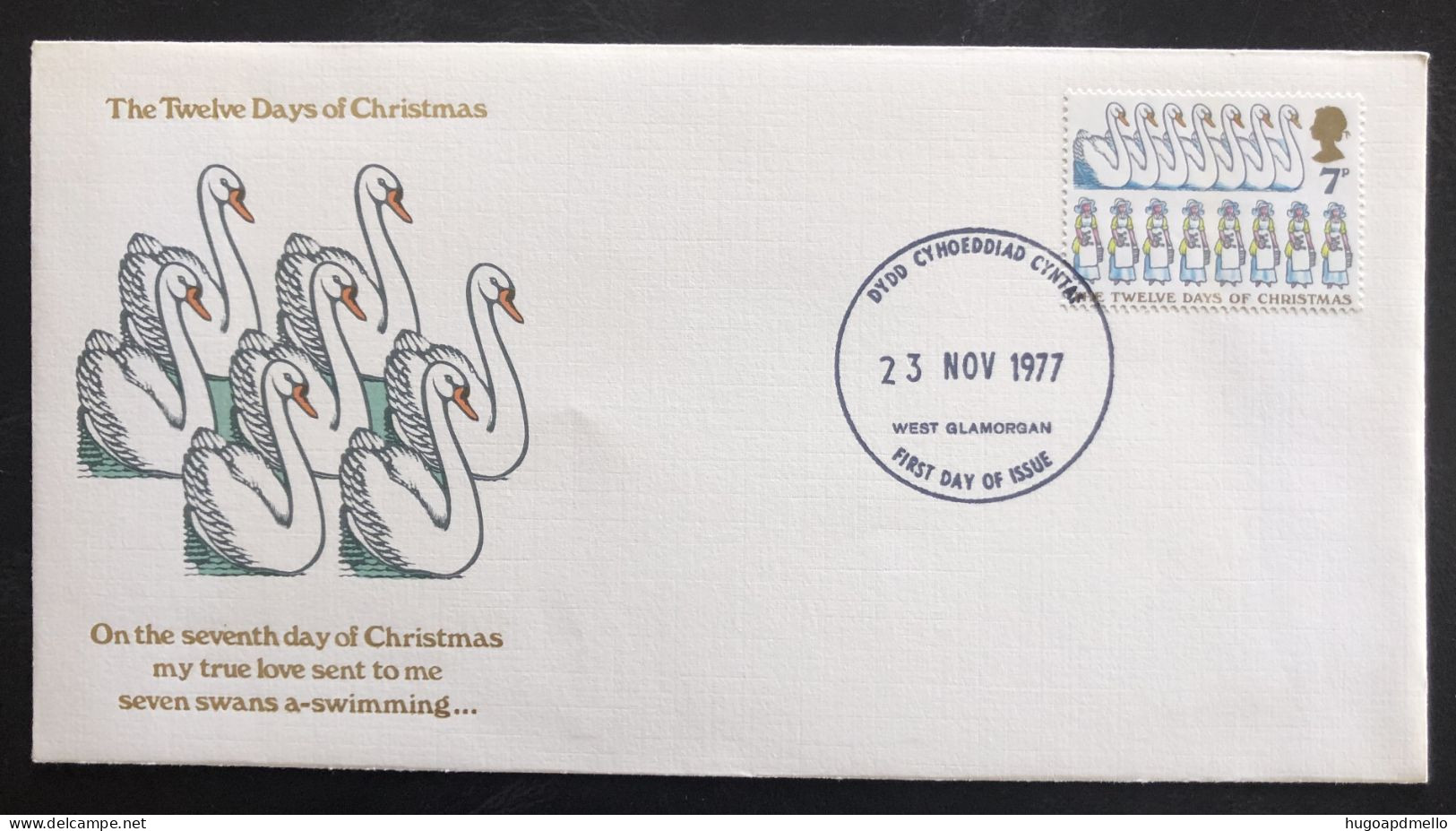 GREAT BRITAIN, Uncirculated FDC « THE TWELVE DAYS OF CHRISTMAS », 1977 - Lettres & Documents