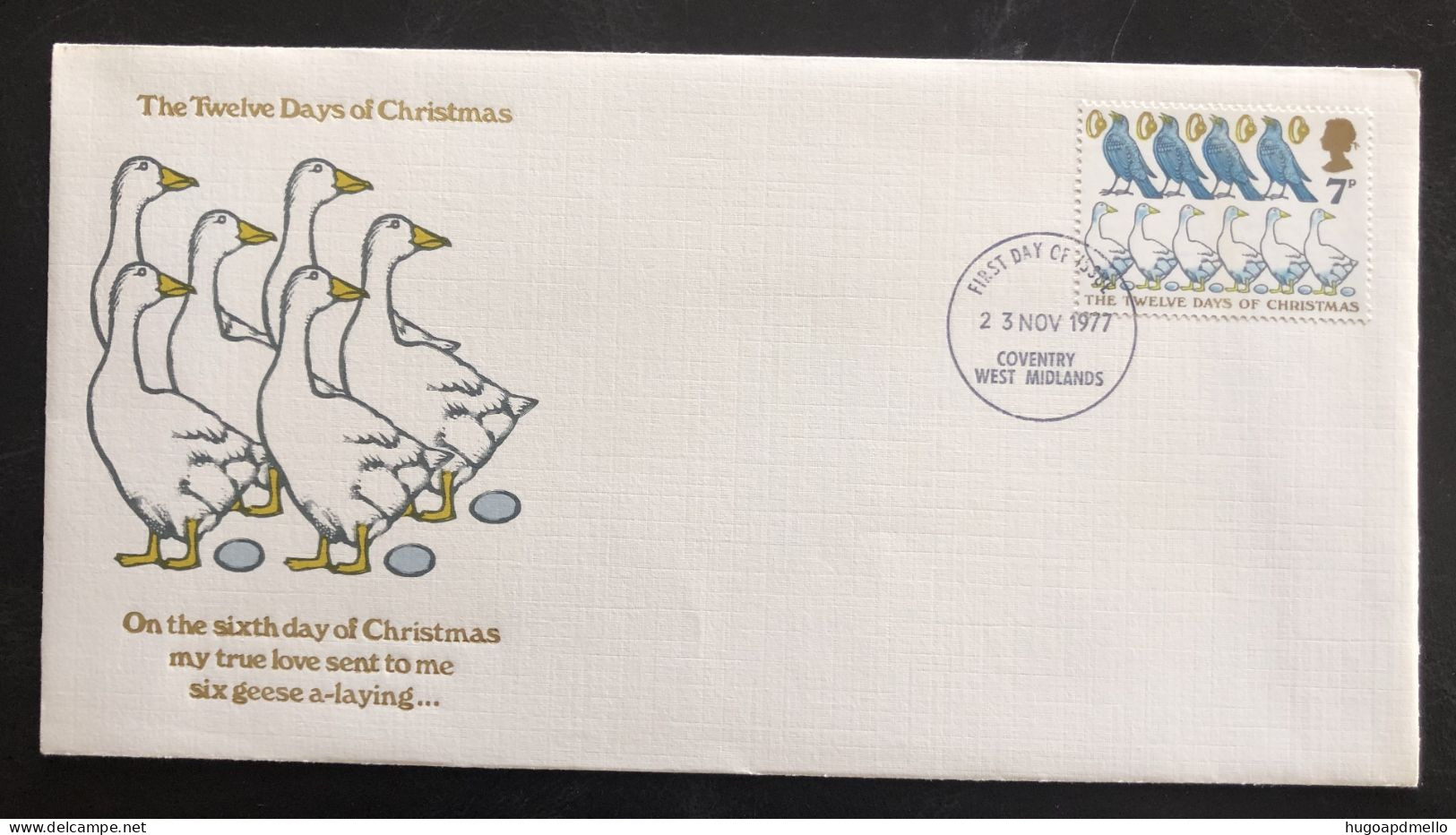 GREAT BRITAIN, Uncirculated FDC « THE TWELVE DAYS OF CHRISTMAS », 1977 - Cartas & Documentos