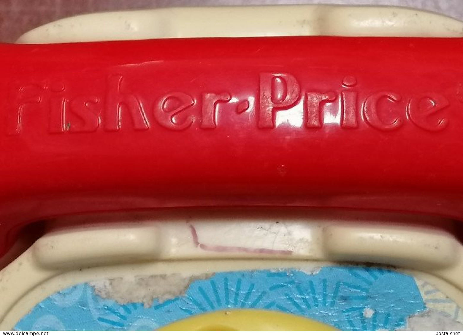 Telefone Fisher-Price Com Cara Divertida E Fio Para Puxar - Vintage/Retro - Altri & Non Classificati