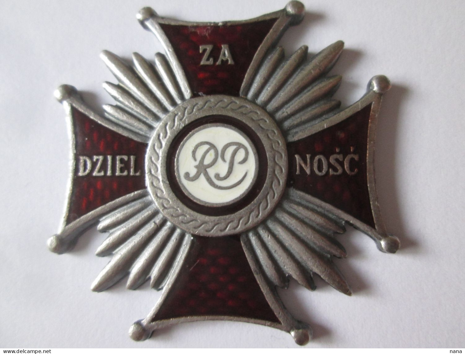 Pologne SGM Ordre Croix Du Merite Pour La Bravoure 1ere Cls/WW II Poland Order Of The Cross Of Merit For Bravery 1st Cls - Andere & Zonder Classificatie