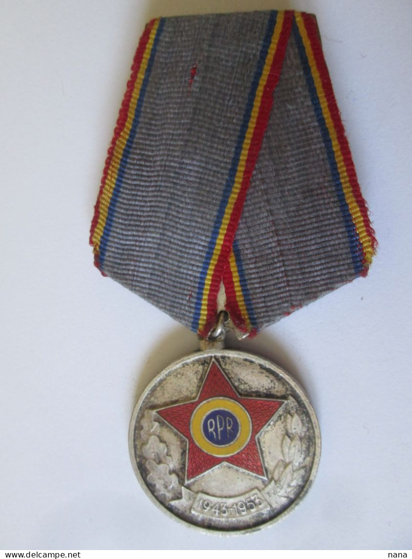 Medaille Du 10e Anniv.des Forces Armees De La Roumanie Commun.1953/Romanian Medal 1953:10th Anniv,communist Army 1953 - Sonstige & Ohne Zuordnung