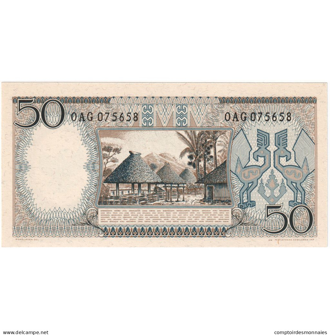 Billet, Indonésie, 50 Rupiah, 1964, NEUF - Indonesien
