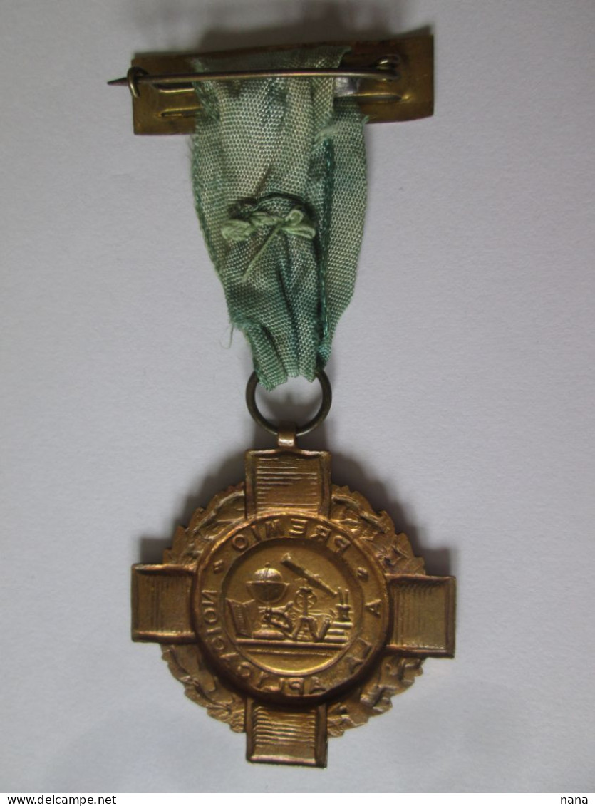 Espagna Medaille Premio A La Aplicacion Vers 1940/Spain Application Award Medal Around 1940 - Spanien