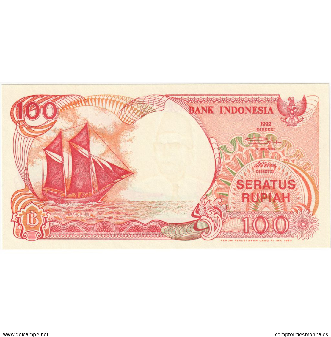 Billet, Indonésie, 100 Rupiah, 1992, 1992, KM:127b, NEUF - Indonesien