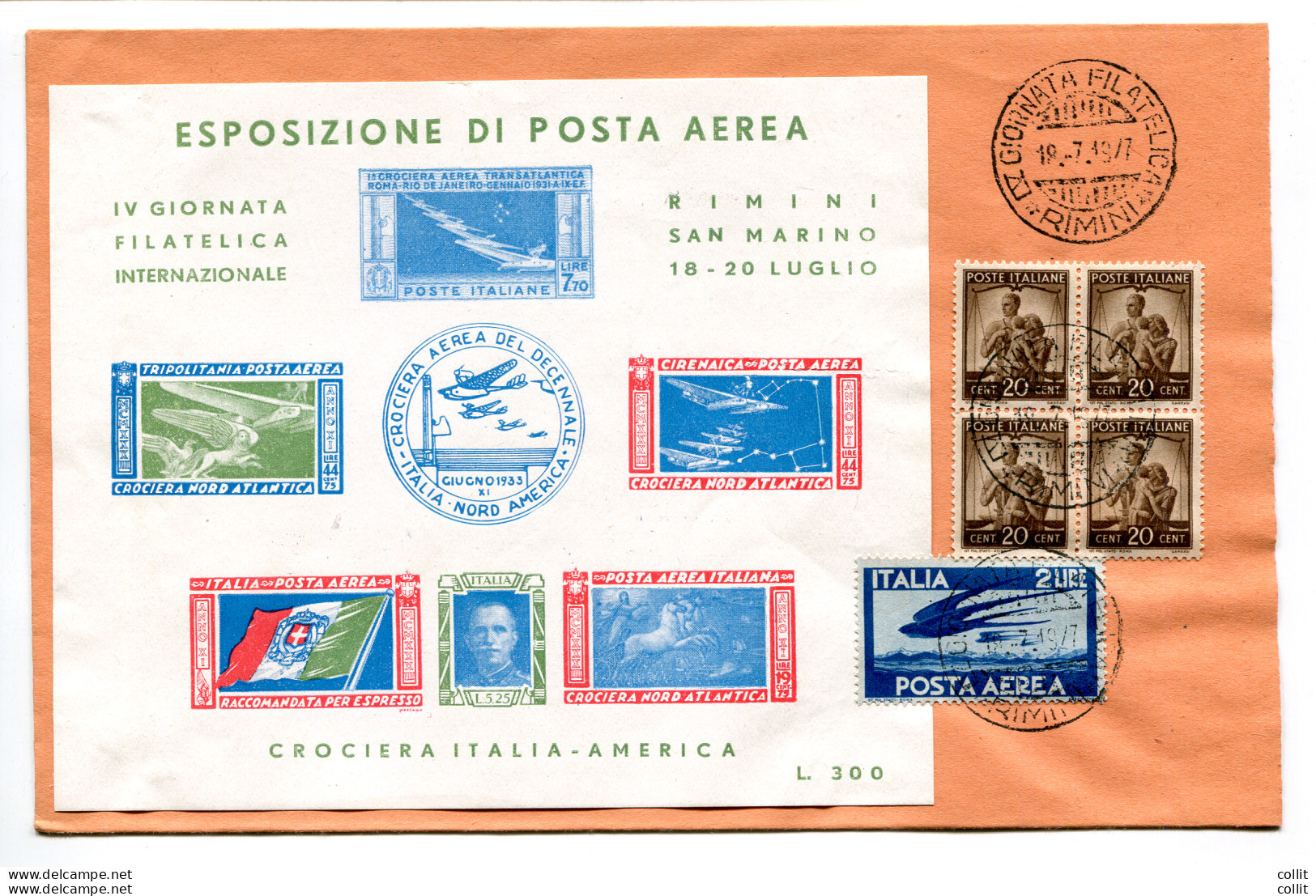 Aviazione 1947/1948 - Lotto Di Sei Buste Affrancate Con Erinnofili - Poste Aérienne
