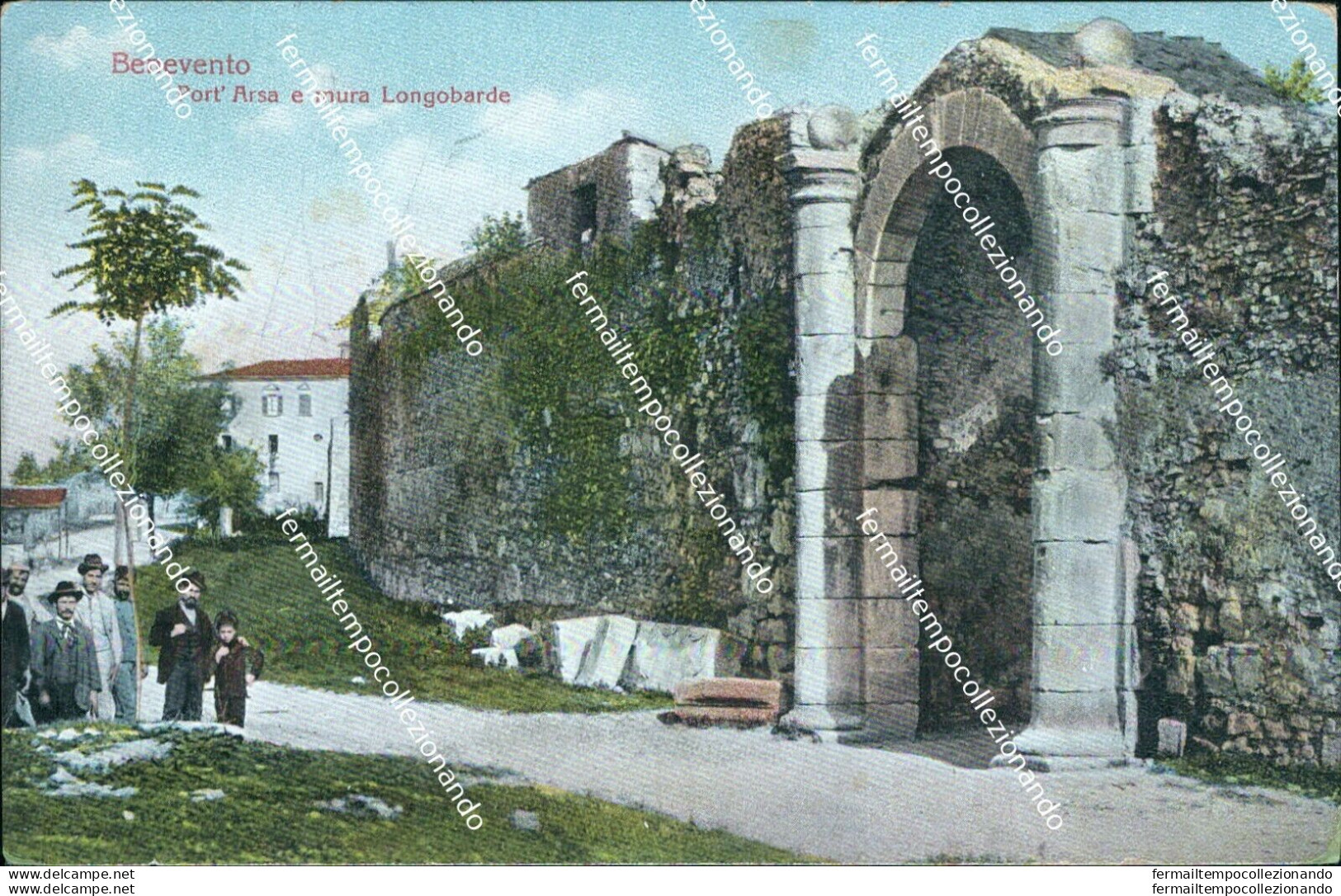 Ce396 Cartolina Benevento Citta' Port'arsa E Mura Longobarde Campania - Benevento