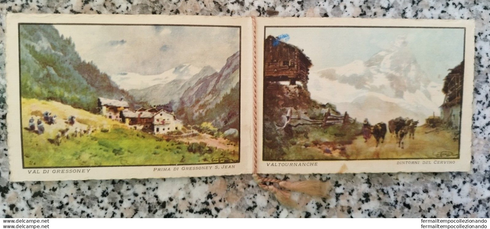 Bs107 Calendarietto Da Barbiere Almanacco Val Di Gressoney 1928 - Andere & Zonder Classificatie