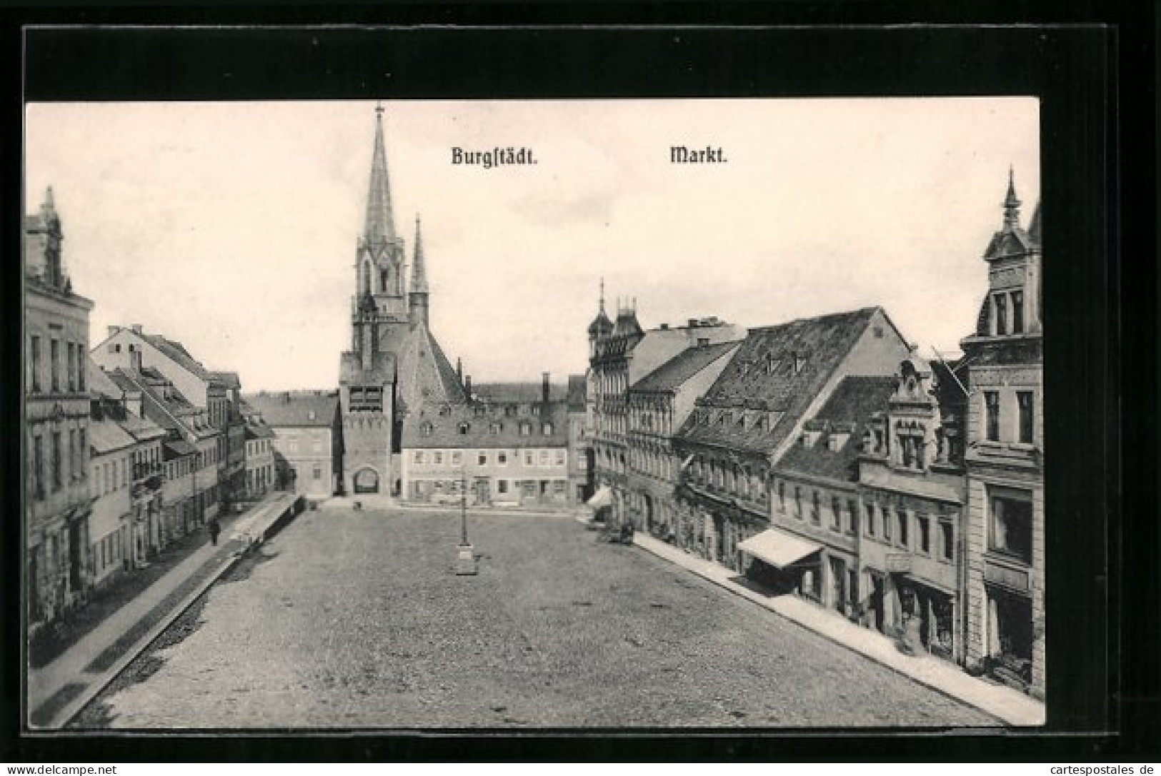 AK Burgstädt, Markt Mit Kirche  - Burgstädt