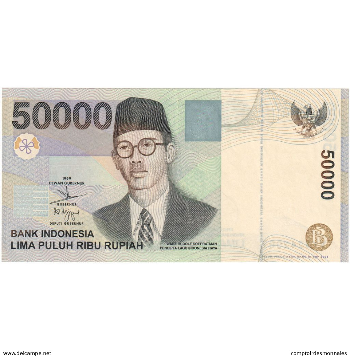 Indonésie, 50,000 Rupiah, 1999, KM:139a, NEUF - Indonesië