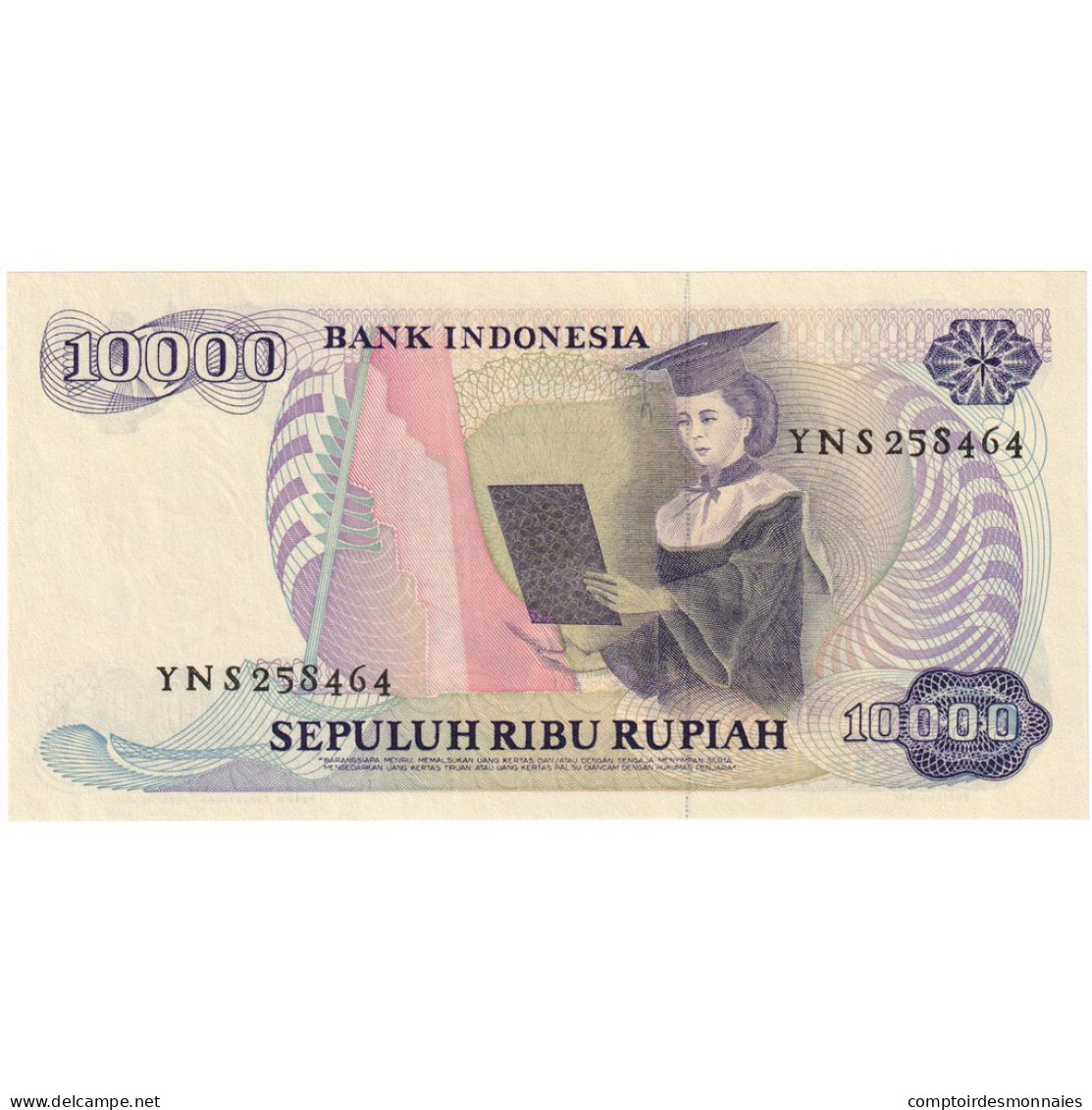 Indonésie, 10,000 Rupiah, 1985, KM:126a, NEUF - Indonesië