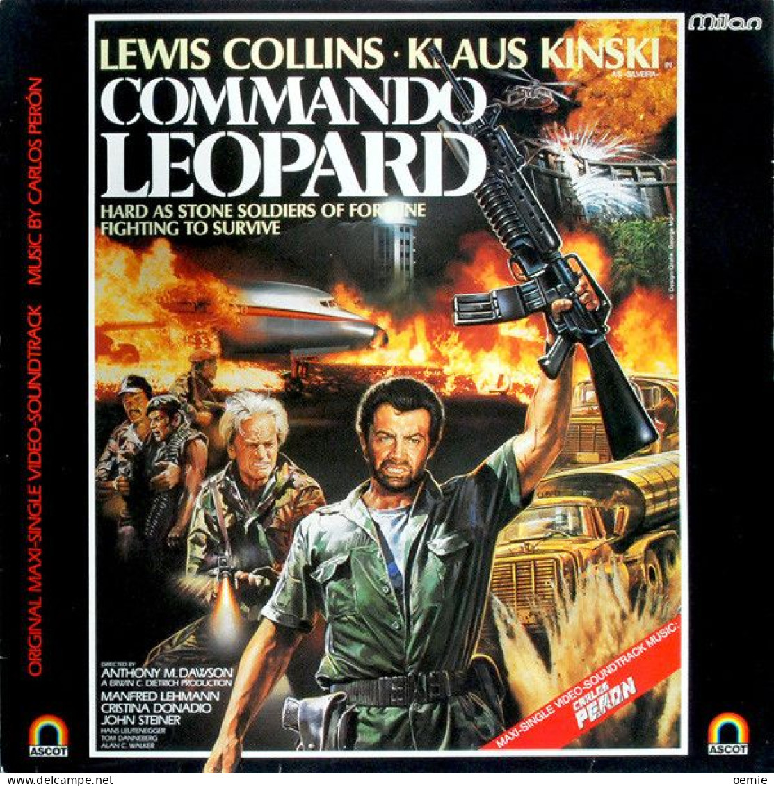 BANDE ORIGINALE  DU FILM  COMMANDO LEOPARD - 45 G - Maxi-Single