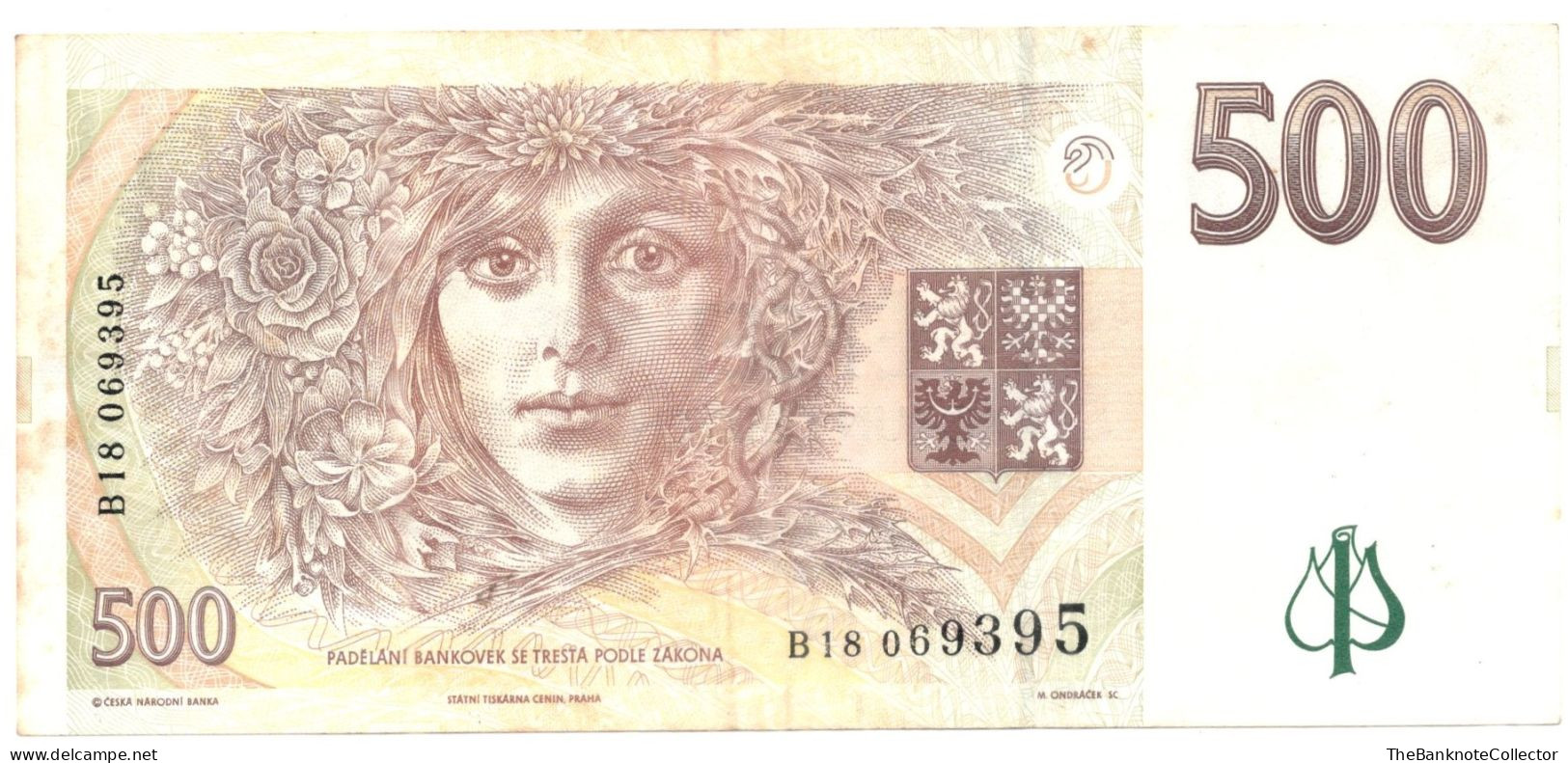 Czech Republic 500 Korun 1995 P-14 VF - Czech Republic