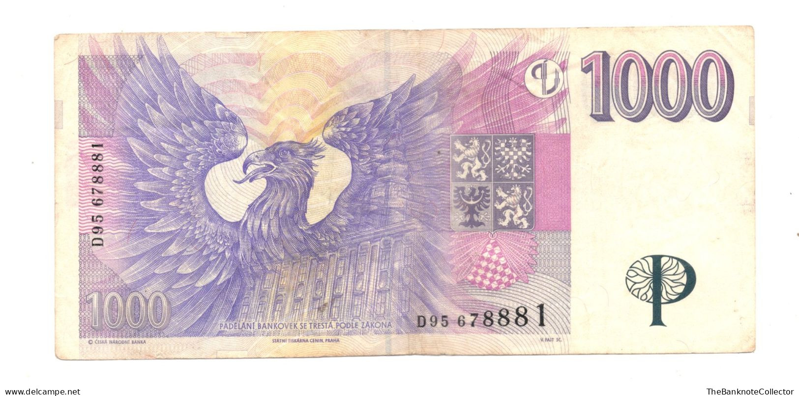 Czech Republic 1000 Korun 1996 P-15 VF - Tschechien