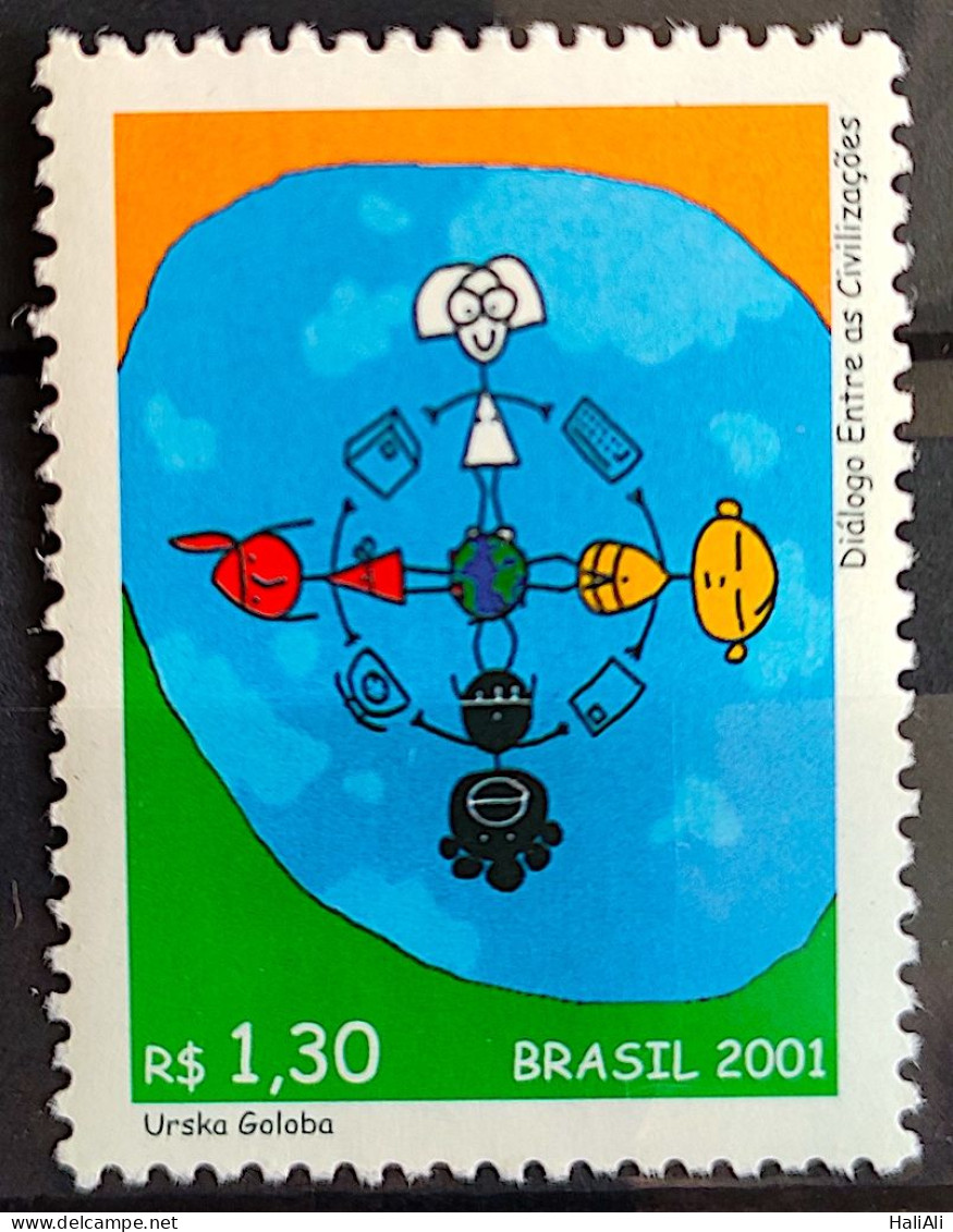 C 2408 Brazil Stamp World Post Day Dialogue Between Civilizations 2001 - Unused Stamps