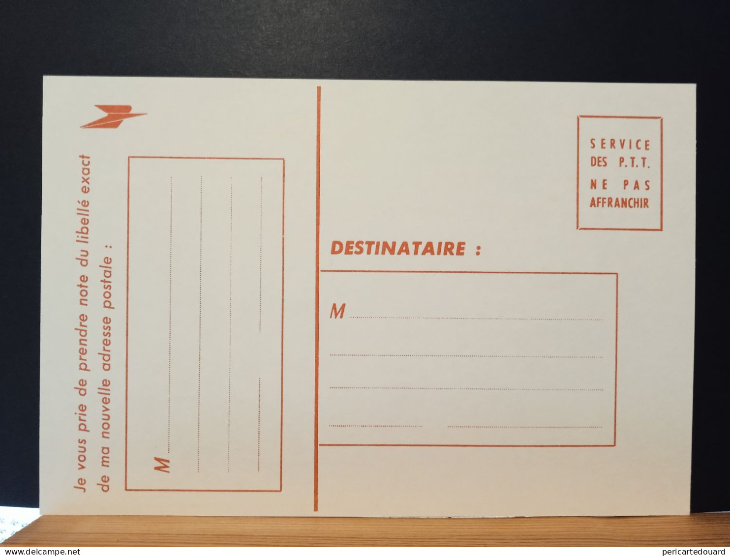 Code Postal, Franchise Postale Sur Carte Couleur Rouille, Neuve. - Lettres & Documents