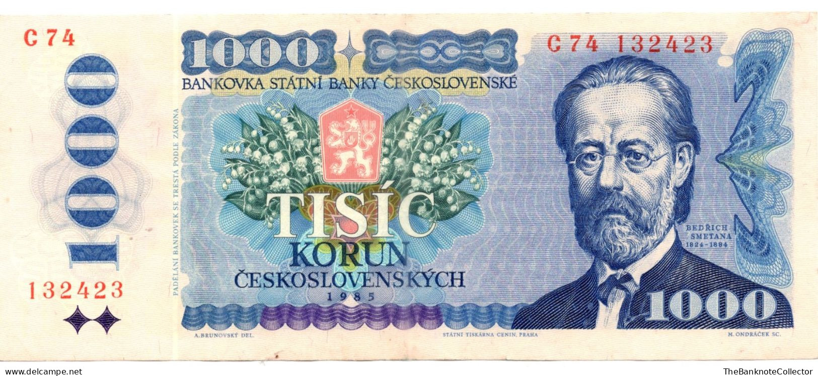 Czechoslavakia 1000 Korun 1985 P-98 VF+ - Tschechoslowakei