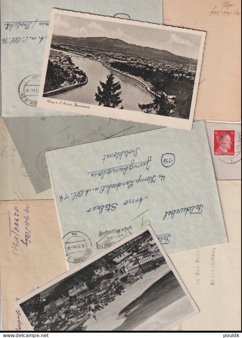 50 German Feldpost Covers From World War 2 From/to Fronts. Many Has Letters. Postal Weight 0,340 Kg. Please Read - Militares