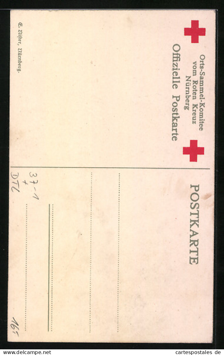 Künstler-AK Nürnberg, Kinder Mit Fahne Und Spendenbüchse, Rotes Kreuz  - Rotes Kreuz