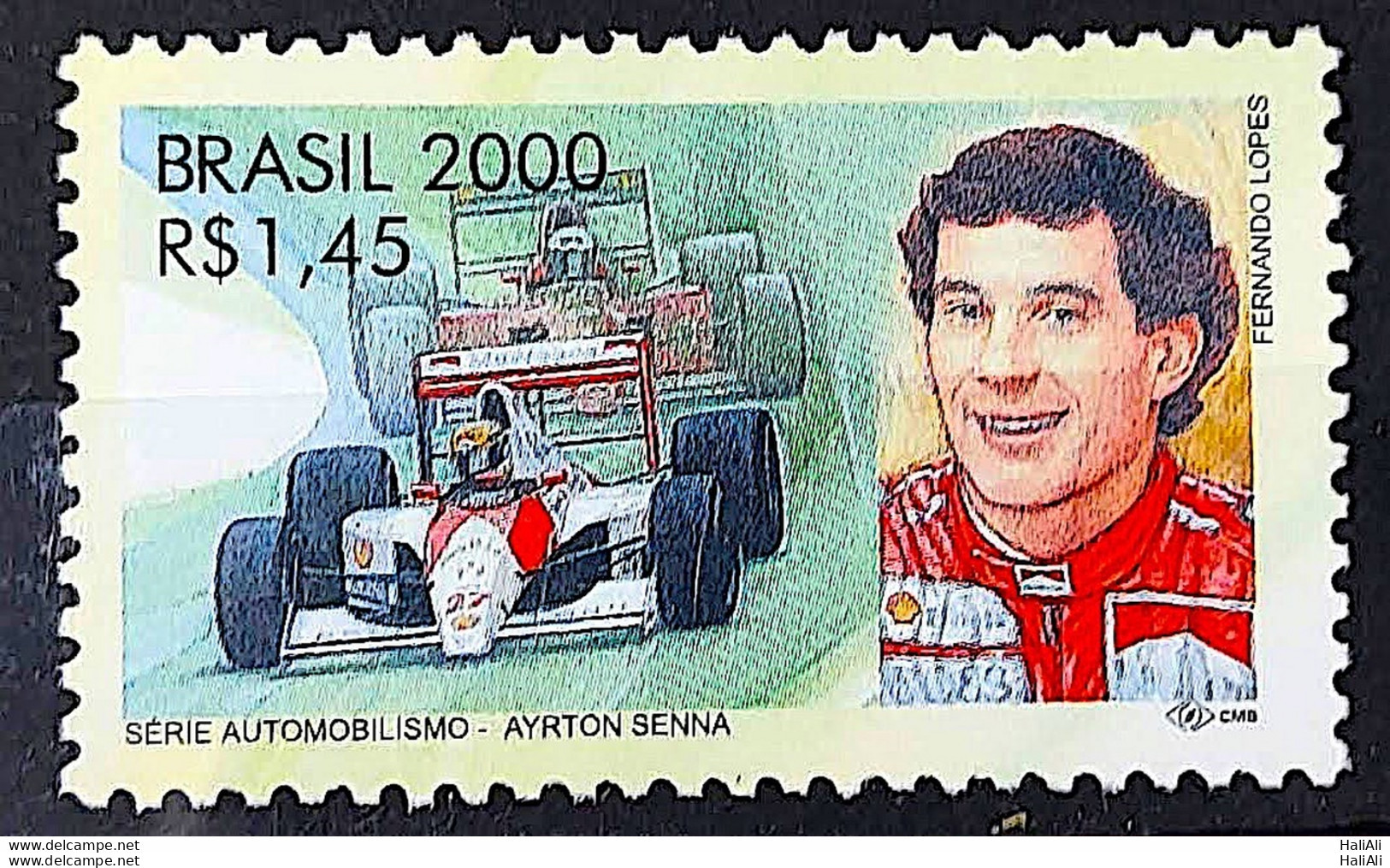 C 2346 Brazil Stamp Ayrton Senna Formula 1 Car 2000 1 - Nuovi