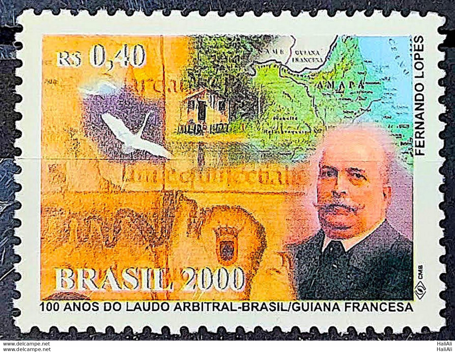 C 2354 Brazil Stamp Arbitral Report French Guyana Map Barao Rio Branco Map 2000 - Unused Stamps