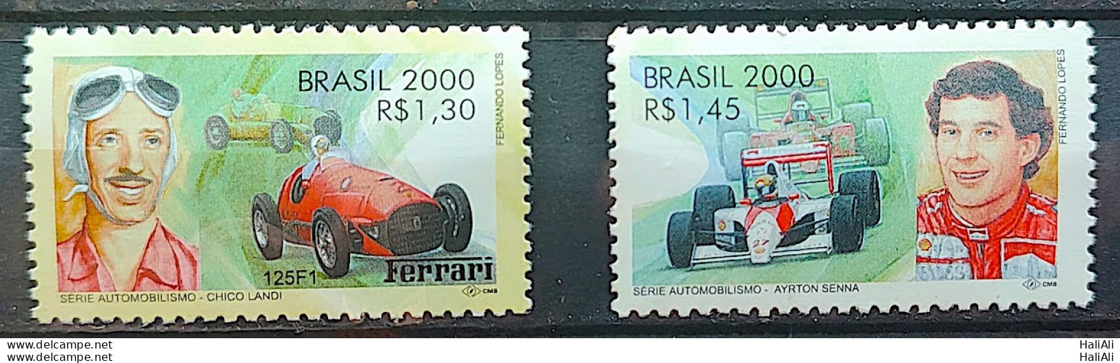 C 2345 Brazil Stamp Chico Landi Ayrton Senna Formula 1 Car 2000 - Unused Stamps