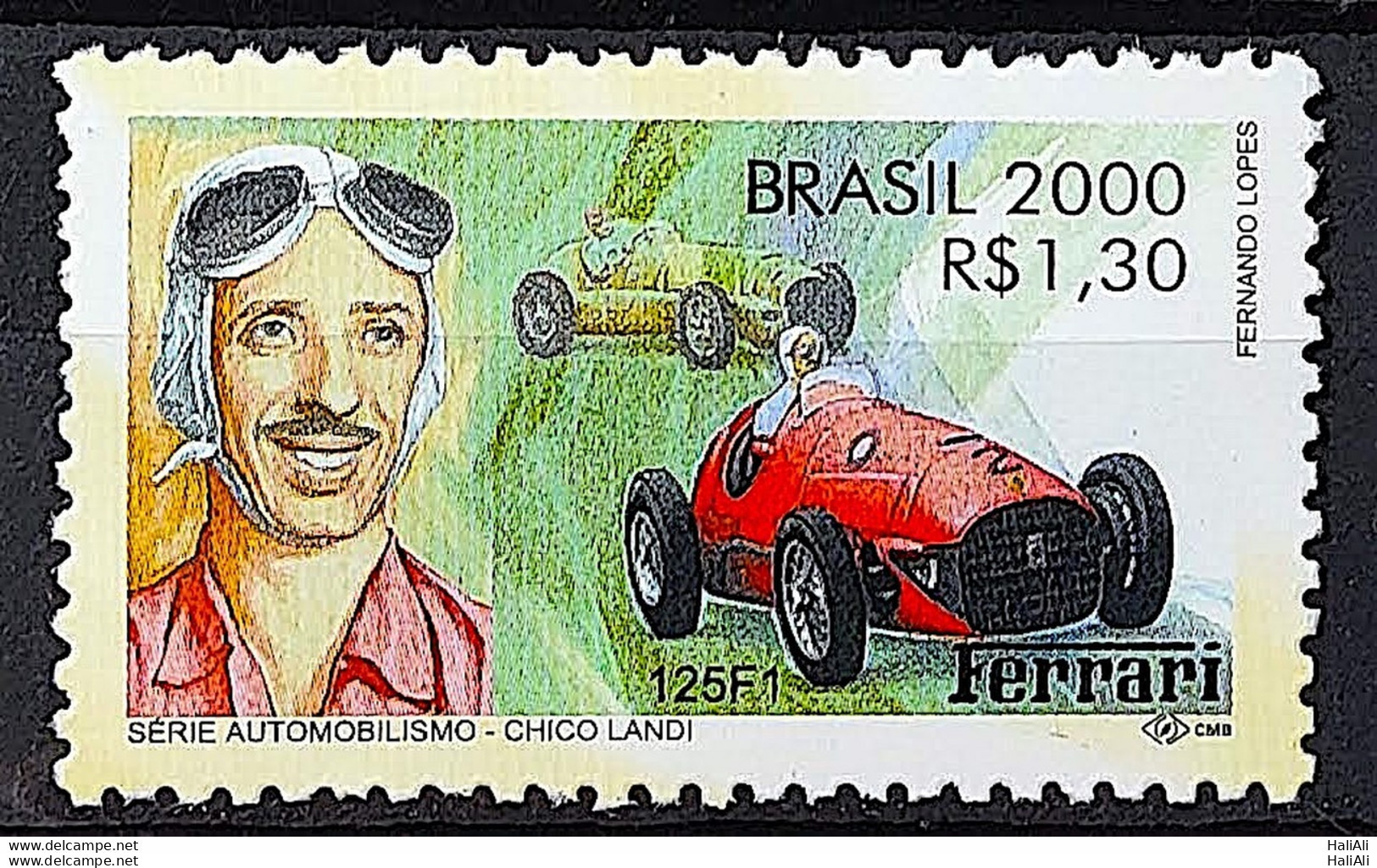 C 2345 Brazil Stamp Automobile Chico Landi Formula 1 Ferrari Car 2000 2 - Neufs