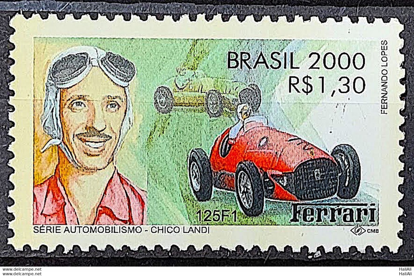 C 2345 Brazil Stamp Automobile Chico Landi Formula 1 Ferrari Car 2000 1 - Ungebraucht