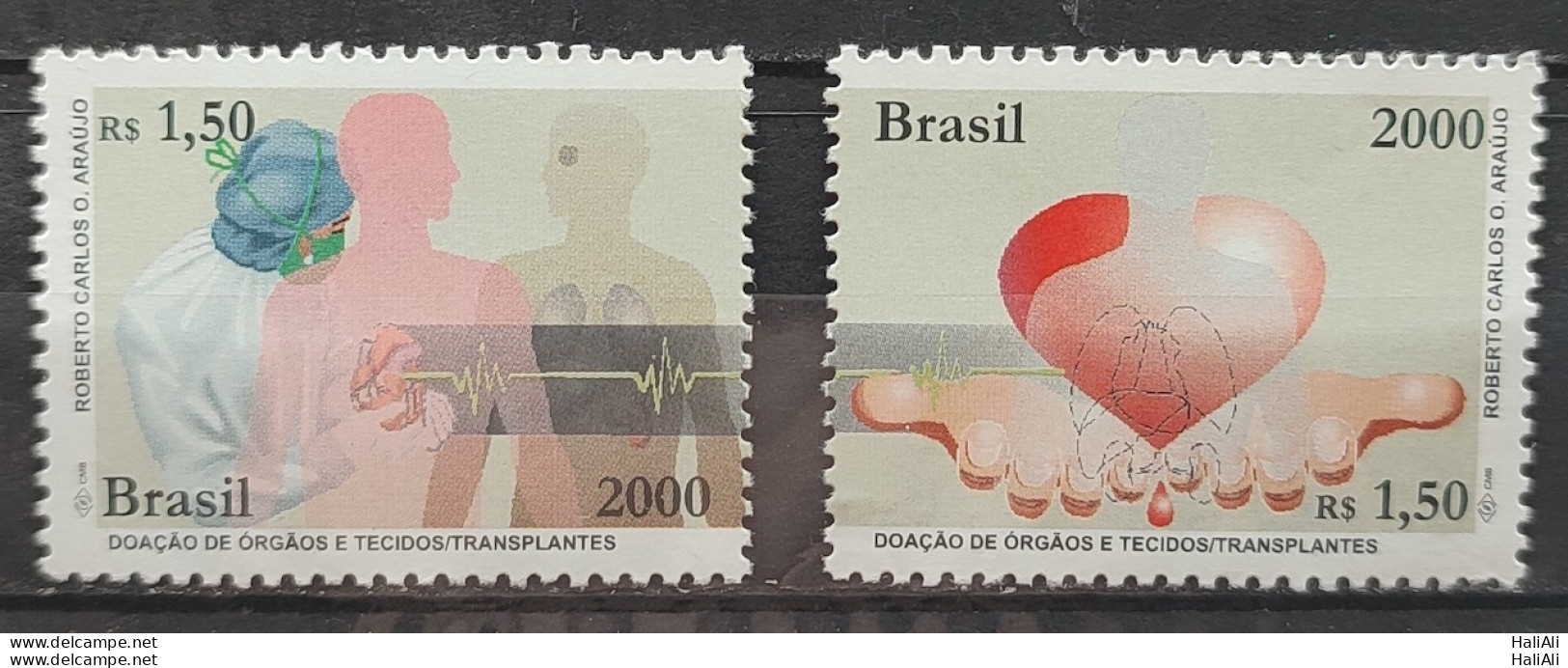 C 2341 Brazil Stamp Donation Of Organ And Tissues Science Health 2000 Complete Series Separate - Neufs