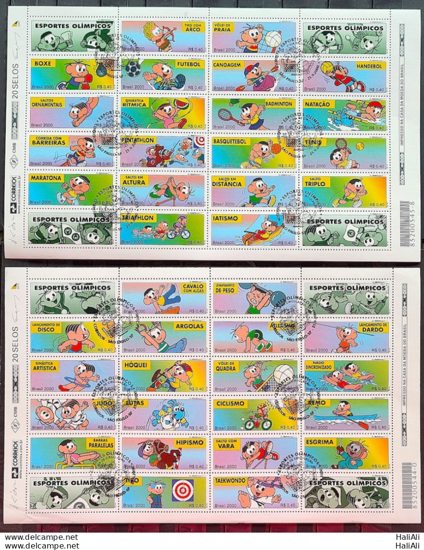 C 2301 Brazil Stamp Olympic Sports Gang Of Monica Comics Drawing Great 2000 Sheet Cbc Sp - Ungebraucht