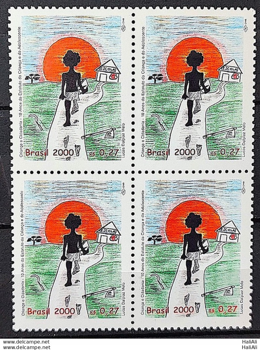 C 2295 Brazil Stamp Child And Citizenship Justice Rights 2000 Block Of 4 - Ungebraucht