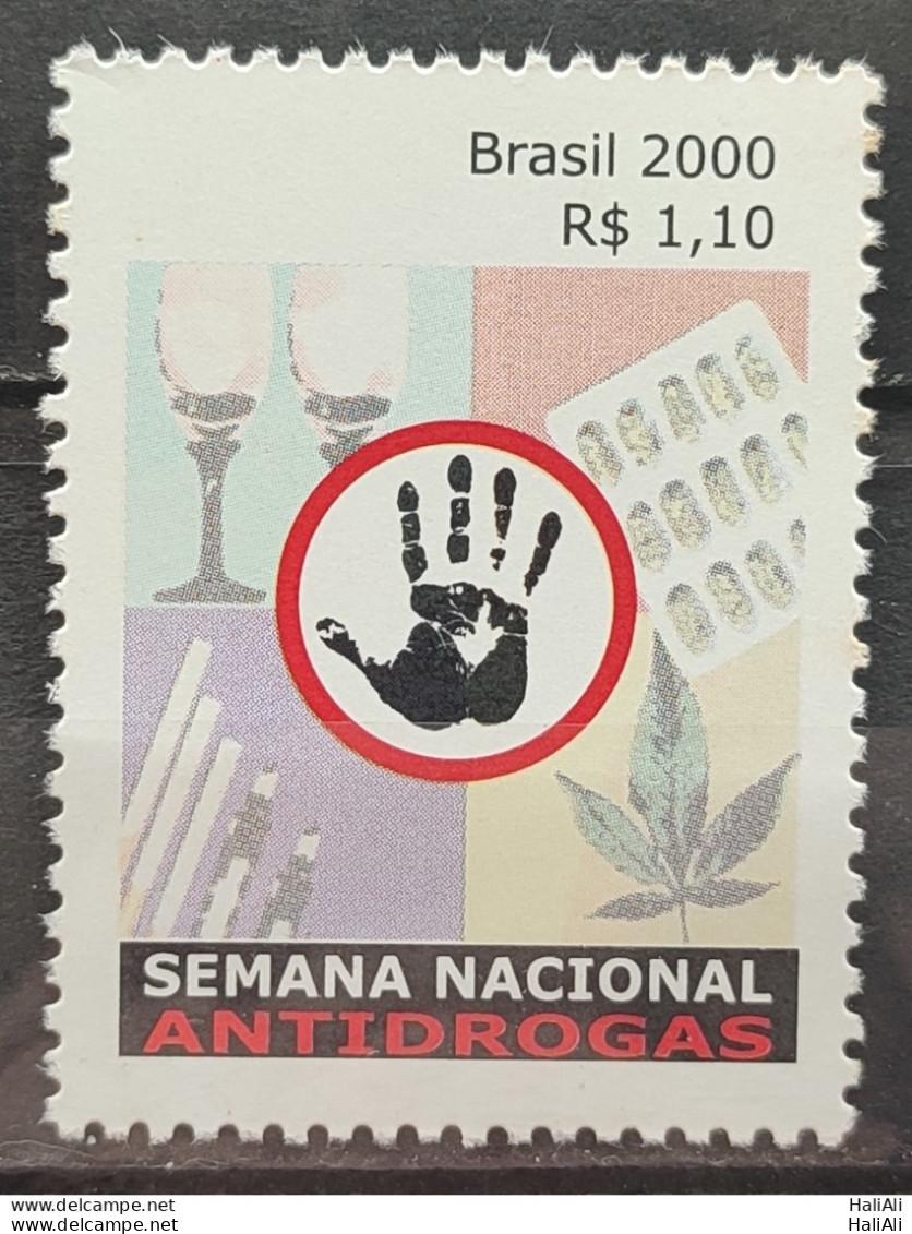 C 2293 Brazil Stamp Health Anti Drug Campaign Upaep Series America Hand 2000 - Neufs