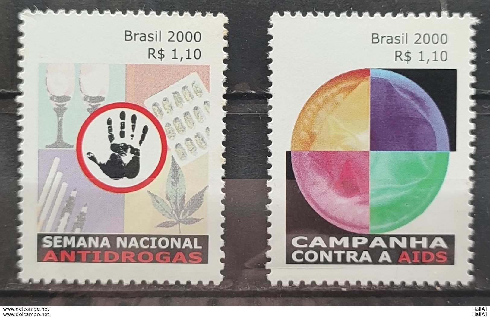 C 2292 Brazil Stamp Campaign Against Aids Anti Drug Health Upaep Serie America Hand 2000 - Nuovi