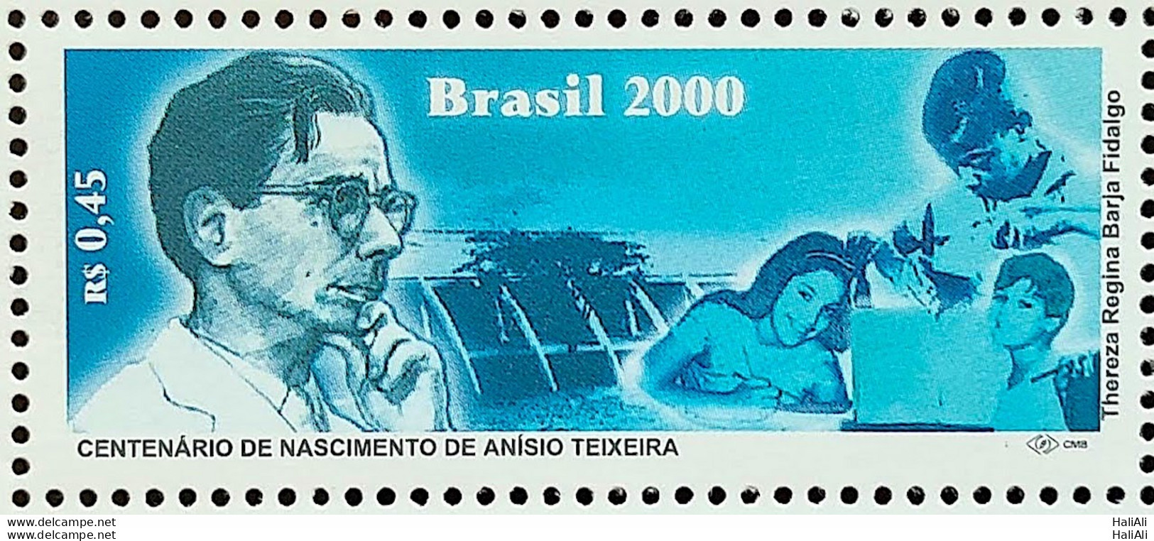 C 2294 Brazil Stamp 100 Years Anisio Teixeira Education Child Football 2000 - Nuovi