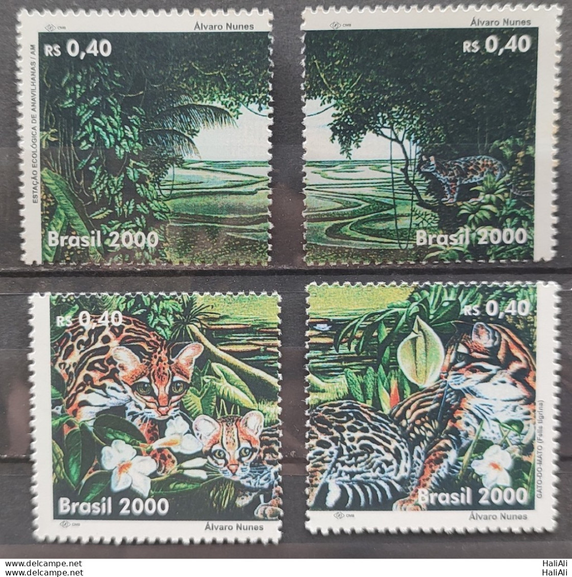C 2285 Brazil Stamp Preservation Of The Environment Expo Cat Jaguar 2000 Complete Series Separate - Unused Stamps