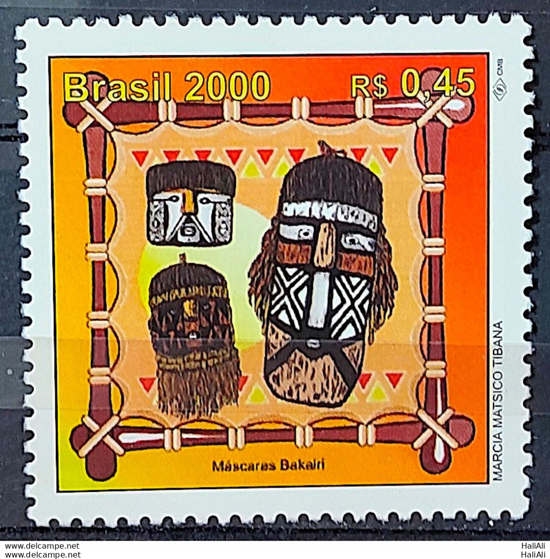 C 2273 Brazil Stamp 500 Years Discovery Of Brazil 2000 Mask Indian Bakairi - Unused Stamps