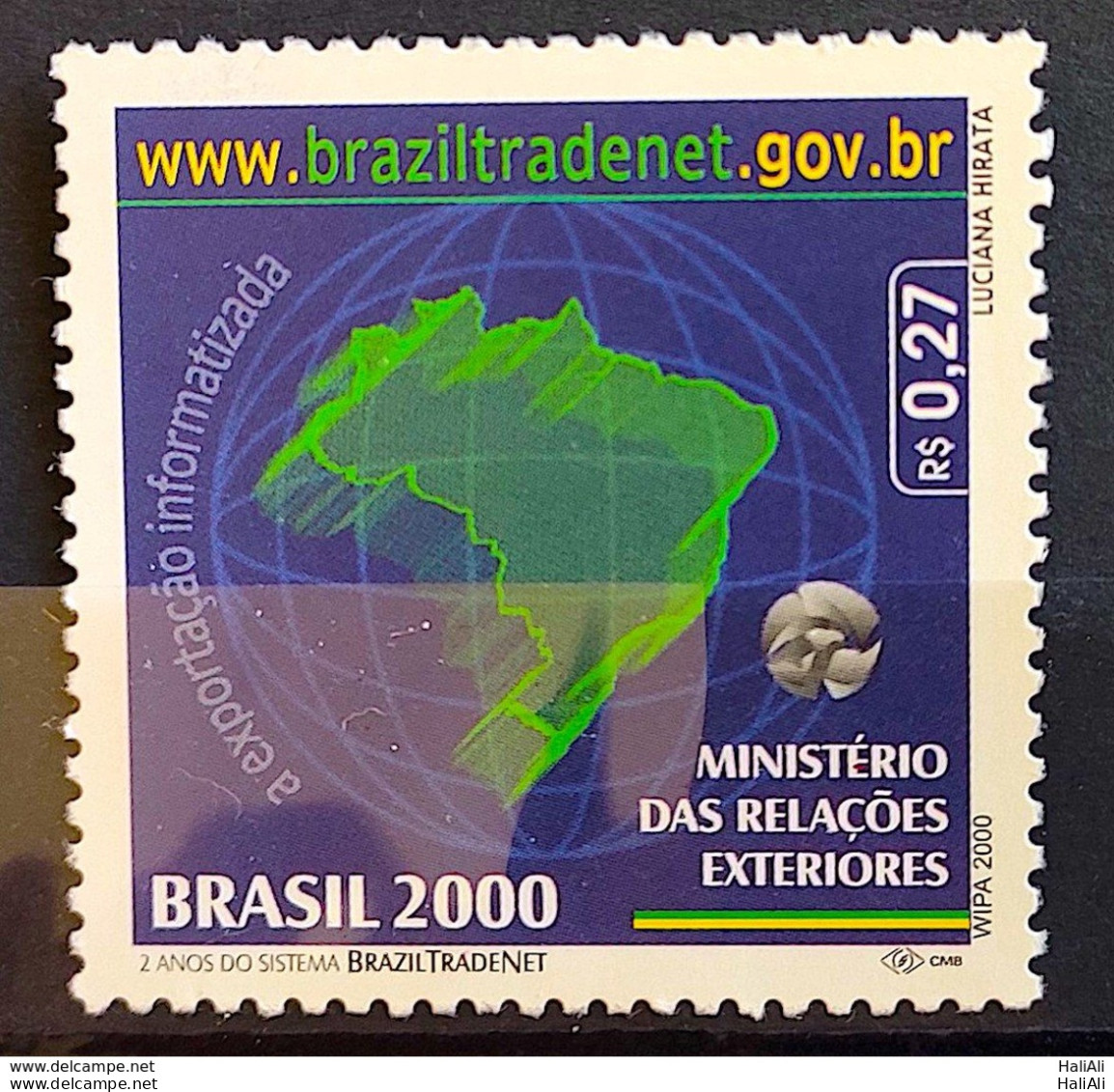 C 2275 Brazil Stamp Ministry Of Foreign Affairs Map Braziltradenet 2000 - Unused Stamps