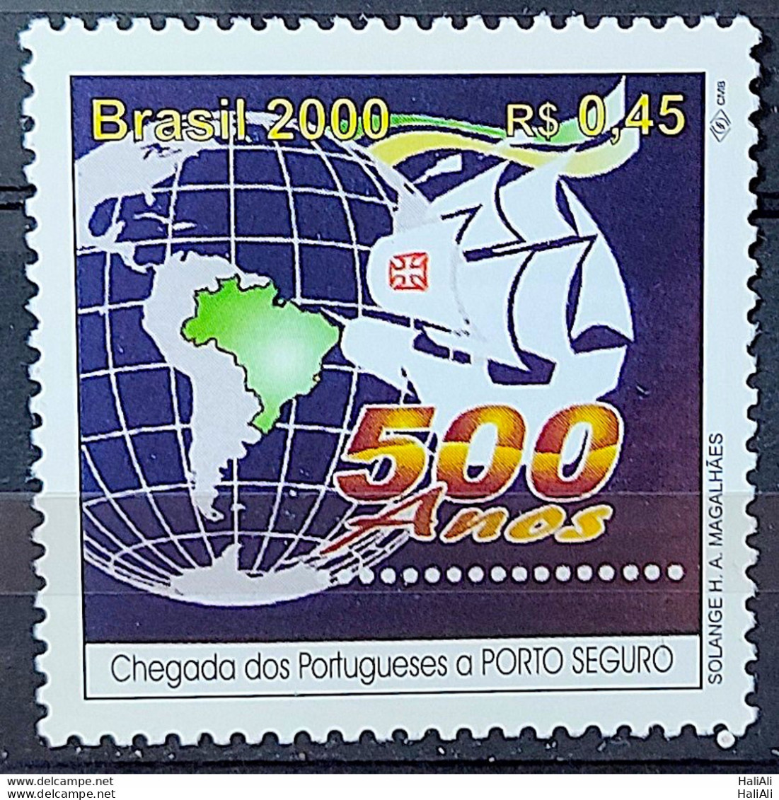 C 2274 Brazil Stamp 500 Years Discovery Of Brazil 2000 Porto Seguro Ship Map Portugal - Unused Stamps