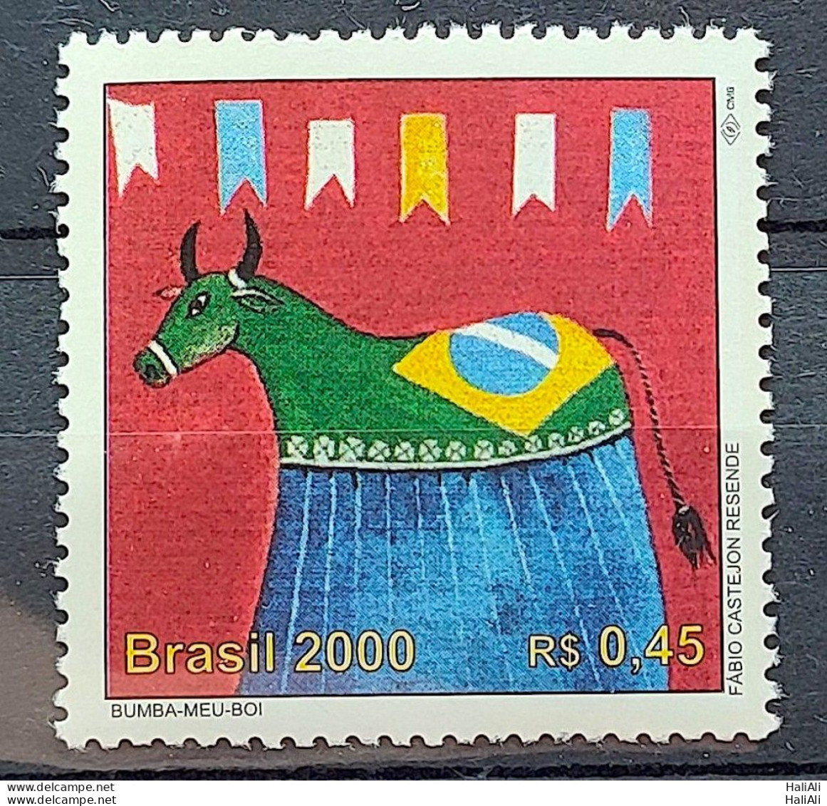 C 2271 Brazil Stamp 500 Years Discovery Of Brazil 2000 Bumba My Boi Flag Clm - Neufs