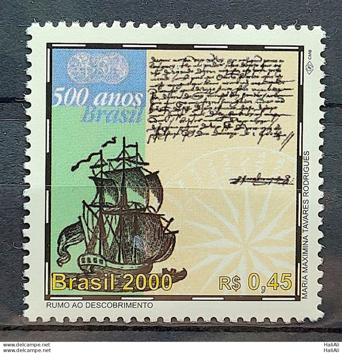 C 2268 Brazil Stamp 500 Years Discovery Of Brazil 2000 Ship Portugal Clm - Ongebruikt