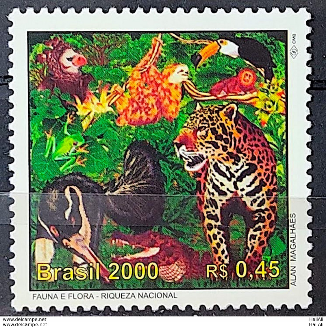 C 2260 Brazil Stamp 500 Years Discovery Of Brazil 2000 Monkey Jaguar Anteater Alligator Birds - Nuovi